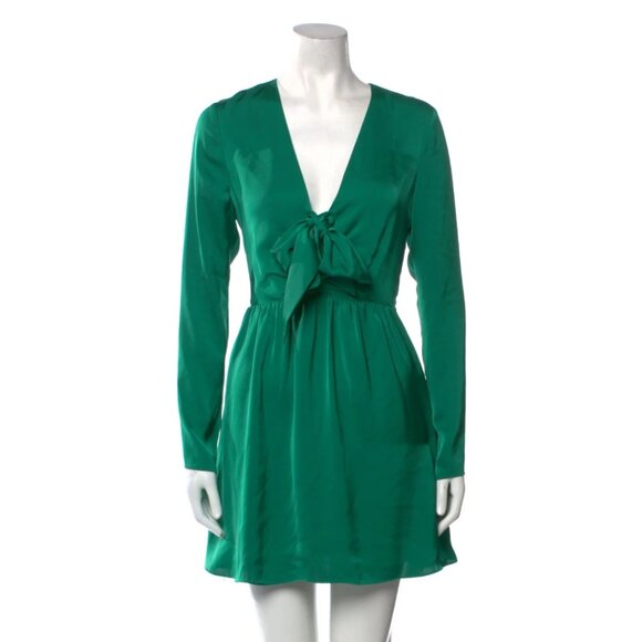 Remy Brook Deep Neckline Mini with Bow Accent - Picture 4 of 7